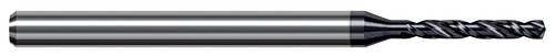 2.032 mm Drill DIA x 13.500 mm Flute Length - 2 FL - AlTiN Nano Coated Â– HARVEY TOOL Â– SKU HARTO1-BGN0800-C6