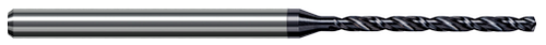 1.524 mm Drill DIA x 21.000 mm Flute Length - 2 FL - AlTiN Nano Coated Â– HARVEY TOOL Â– SKU HARTO1-EFG0600-C6
