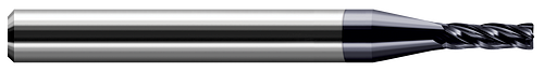 4 FL - 0.0590" (1.5 mm) Cutter DIA x 0.0100" Radius x 0.1770" LOC  - AlTiN Coated, 27259-C3