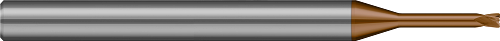 4 FL - 0.0625" (1/16) Cutter DIA x 0.0050" Radius x 0.0500" LOC x 0.5000" (1/2) Reach - Ti Hard Nano Coated, 674662-C12