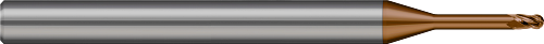 4 FL - 0.0781" (5/64) Cutter DIA x 0.0620" (1/16) LOC x 0.6250" (5/8) Reach - Ti Hard Nano Coated, 675078-C12