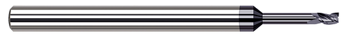 4 FL - 0.0200" (.5 mm) Cutter DIA x 0.0300" LOC x 0.1200" Reach - AlTiN Coated, 753620-C3