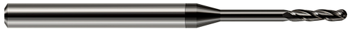 3 FL - 0.0100" Cutter DIA x 0.0500" LOC x 0.0800" Reach - Amorphous Diamond Coated, 750410-C4