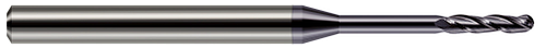 3 FL - 0.0200" (.5 mm) Cutter DIA x 0.1000" LOC x 0.1600" Reach - AlTiN Coated, 750420-C3