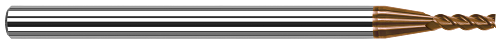 4 FL - 0.2500" (1/4) Cutter DIA x 0.7500" (3/4) LOC  - Ti-Nano Coated, 967116-C10