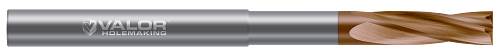 0.0625" (1/16) Cutter DIA x 0.250" (1/4) Flute Length x 0.5000" (1/2) Reach - 4 FL - Val-Max X Coated, V198627-X
