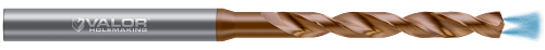 8.200 mm (0.3228") Drill DIA x 65.60 mm (2.582") Max Drill Depth - 2 FL - Val-Max X Coated, V791173-X