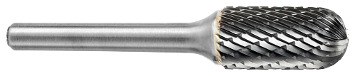 Tool # SC-3, 3/8" Cutter DIA x 3/4" LOC x 1/4" Shank DIA x 6 3/4" OAL, Brazed Carbide Double Cut, 16353