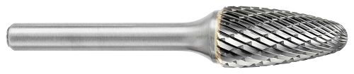 Tool # SF-42, 1/8" Cutter DIA x 1/2" LOC x 1/8" Shank DIA x 2" OAL, Solid Carbide Double Cut, 17653