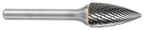 Tool # SG-44, 1/8" Cutter DIA x 1/2" LOC x 1/8" Shank DIA x 3" OAL, Solid Carbide Double Cut, 17878
