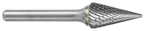Tool # SM-41M, 3.0 mm Cutter DIA x 8.9 mm LOC x 3.0 mm Shank DIA x 38.0 mm OAL, Solid Carbide Double Cut, 25678