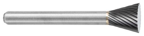 Tool # SN-2M, 9.6 mm Cutter DIA x 9.5 mm LOC x 6.0 mm Shank DIA x 53.0 mm OAL, Brazed Carbide Single Cut, 25875