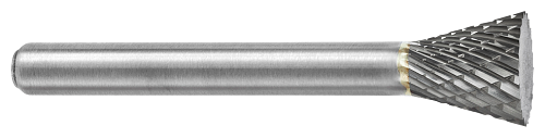 Tool # SN-6M, 16.0 mm Cutter DIA x 19.0 mm LOC x 6.0 mm Shank DIA x 64.0 mm OAL, Brazed Carbide Double Cut, 25928