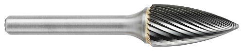 Tool # SG-1M, 6.0 mm Cutter DIA x 16.0 mm LOC x 6.0 mm Shank DIA x 50.0 mm OAL, Solid Carbide Single Cut, 23850
