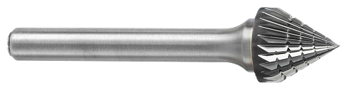 Tool # SJ-6, 5/8" Cutter DIA x 9/16" LOC x 1/4" Shank DIA x 2 7/16" OAL, Brazed Carbide Double Cut, 14753