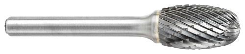 Tool # SE-53M, 5.0 mm Cutter DIA x 8.0 mm LOC x 3.0 mm Shank DIA x 38.0 mm OAL, Solid Carbide Double Cut, 23203