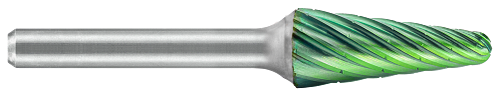 Tool # SL-1, 1/4" Cutter DIA x 5/8" LOC x 1/4" Shank DIA x 2" OAL, Solid Carbide NG6 Double Cut  - Accelerator Coated, 19790