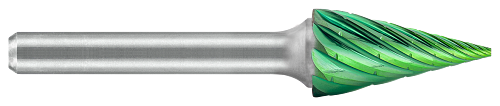 Tool # SM-5, 1/2" Cutter DIA x 7/8" LOC x 1/4" Shank DIA x 2 3/4" OAL, Brazed Carbide NG6 Double Cut  - Accelerator Coated, 19798