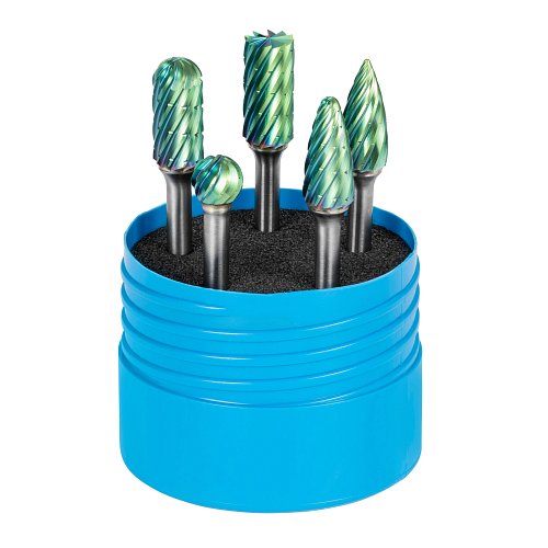 Bur Set - 5 Pc - Accelerator - 3/8" - NG6 Double Cut - Sizes: SB-3, SC-3, SD-3, SF-3, SG-3, 19800