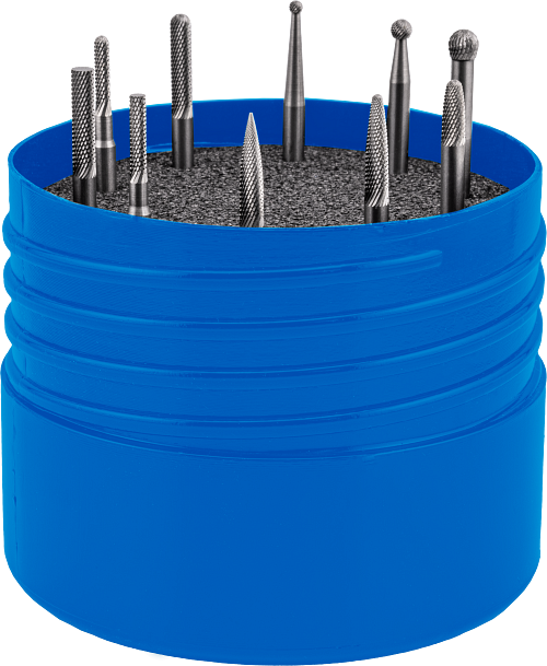 Bur Set - 10 Pc - Carbide - Fine Cut - Sizes: SA-41 VF, SA-43 VF, SC-41 VF, SC-42 VF, SD-40 VF, SD-42 VF, SD-52 VF, SF-41 VF, SF-42 VF, SG-44 VF, 19940