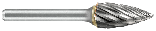 Tool # SG-6, 5/8" Cutter DIA x 1" LOC x 1/4" Shank DIA x 2 3/4" OAL, Brazed Carbide NG6 Double Cut, 19634
