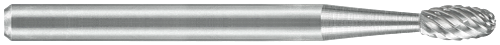 Tool # SE-51, 1/4" Cutter DIA x 3/8" LOC x 1/8" Shank DIA x 1 7/8" OAL, Brazed Carbide High Temp Alloy, 19218