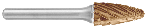 Tool # SF-5, 1/2" Cutter DIA x 1" LOC x 1/4" Shank DIA x 2 3/4" OAL, Brazed Carbide NG Cast Cut  - Accelerator-K Coated, 19517