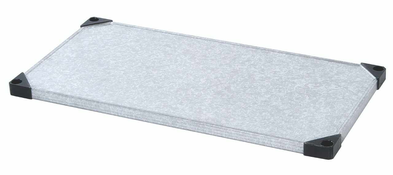 Shelf, solid, 24"W x 18"D, Galvanized, 0, Carbon Steel, 1824SG