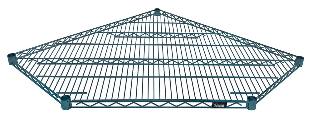 Shelf, wire, 5 sided, Epoxy Coated, Green, 0, Carbon Steel, 1836CRNP