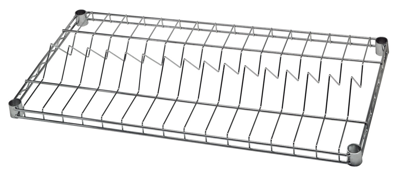 Wire Reel Shelf, 18"W x 36"L, 400 lb. load capacity per shelf (15 reels), Chrome, 0, Carbon Steel, 1836R16C