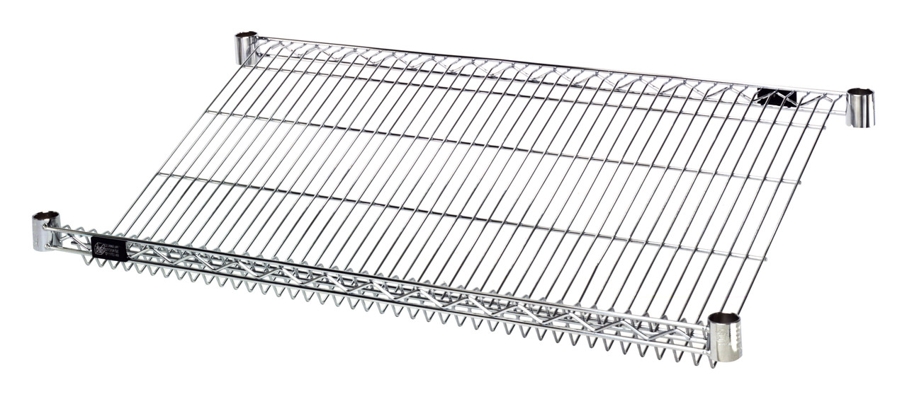 Wire Shelf, slanted, 36"W x 18"D, Galvanized, 0, Carbon Steel, 1836SL