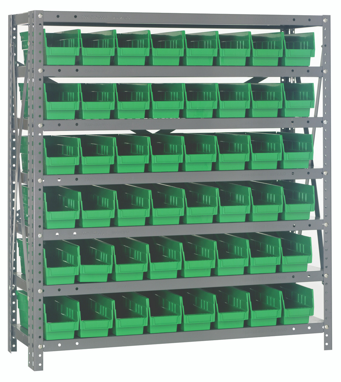 Shelving Unit, 18"D x 36"L x 39"H, heavy duty, Galvanized, Green, Carbon Steel, 1839-103GN