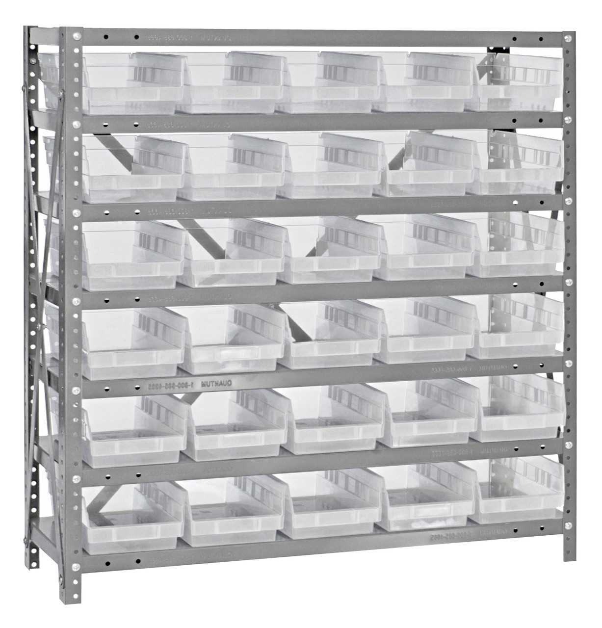 Shelving Unit, 18"D x 36"L x 39"H, heavy duty, Galvanized, Clear, Carbon Steel, 1839-104CL