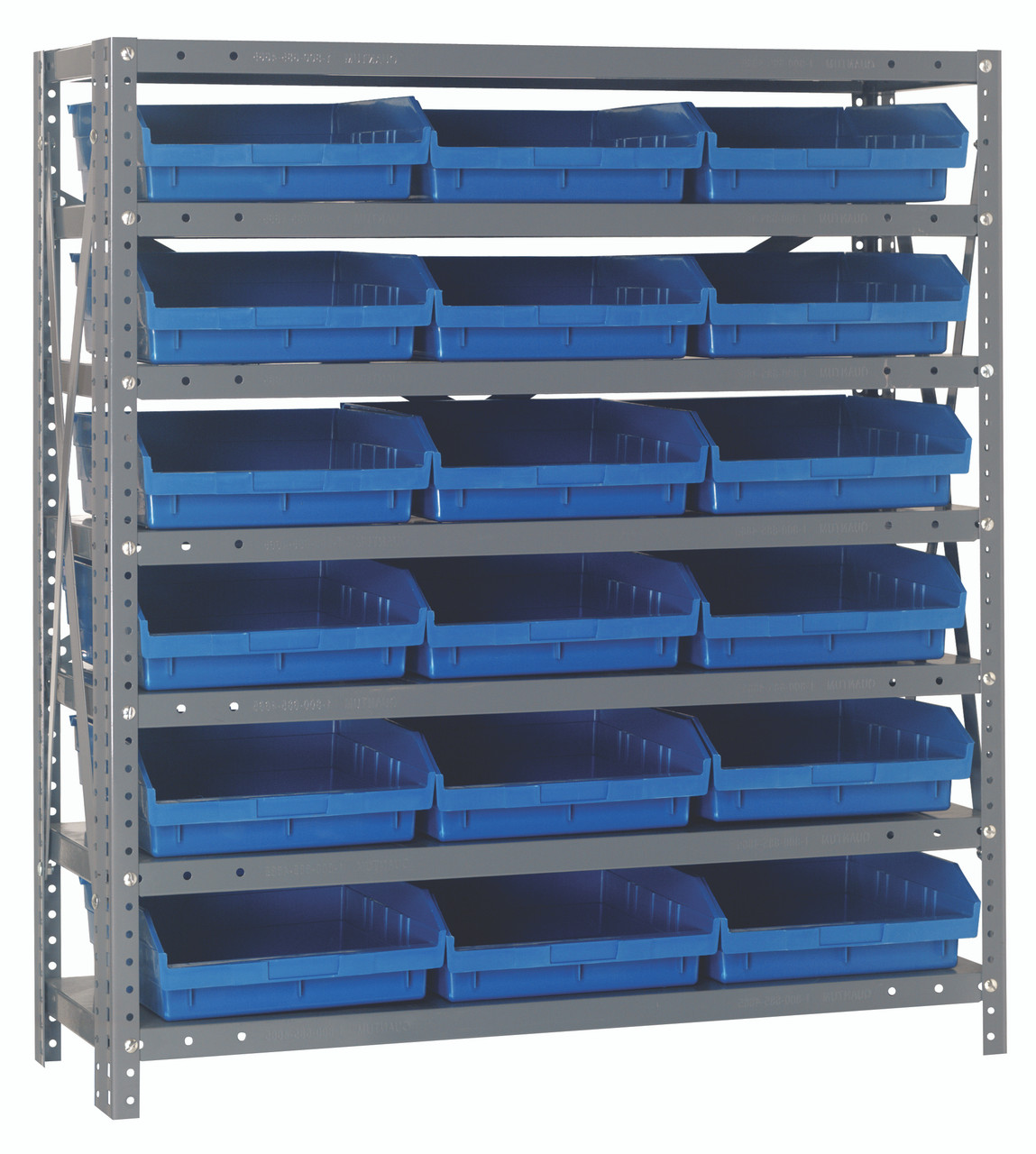 Shelving Unit, 18"D x 36"L x 39"H, heavy duty, Galvanized, Blue, Carbon Steel, 1839-110BL