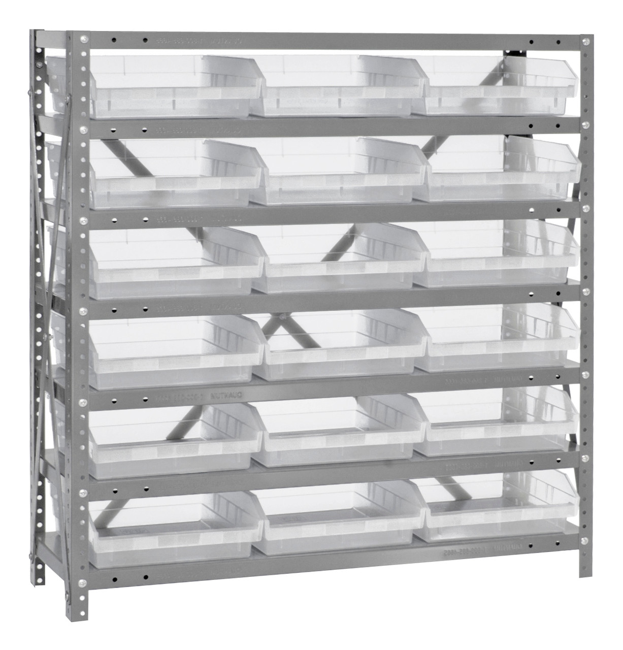 Shelving Unit, 18"D x 36"L x 39"H, heavy duty, Galvanized, Clear, Carbon Steel, 1839-110CL
