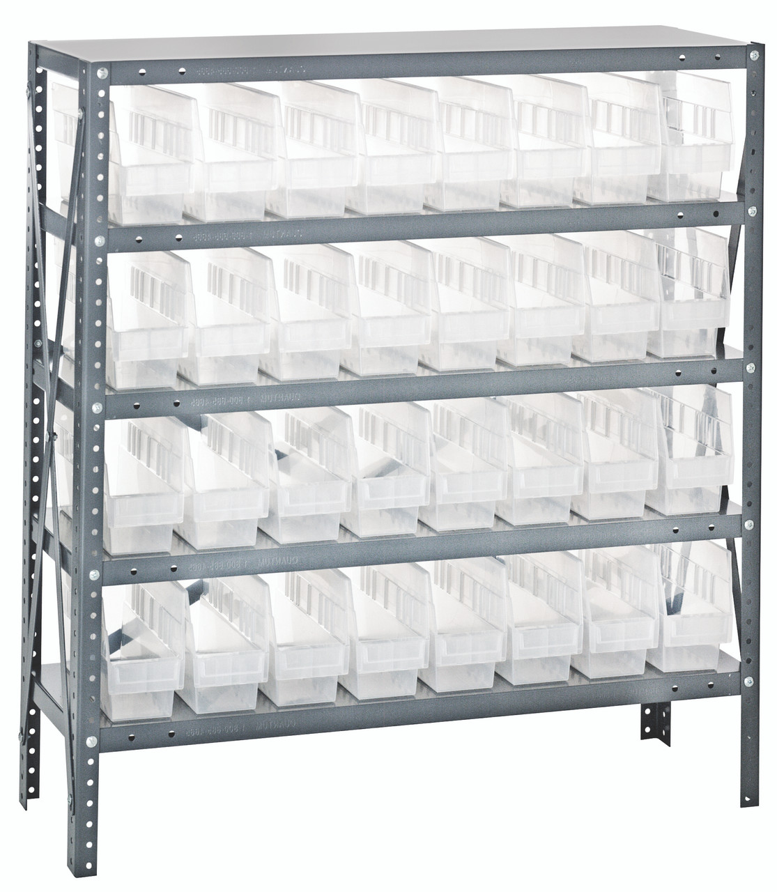 Shelving Unit, 18"D x 36"L x 39"H, heavy duty, Galvanized, Clear, Carbon Steel, 1839-203CL