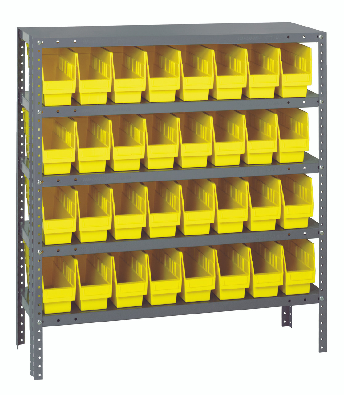 Shelving Unit, 18"D x 36"L x 39"H, heavy duty, Galvanized, Yellow, Carbon Steel, 1839-203YL