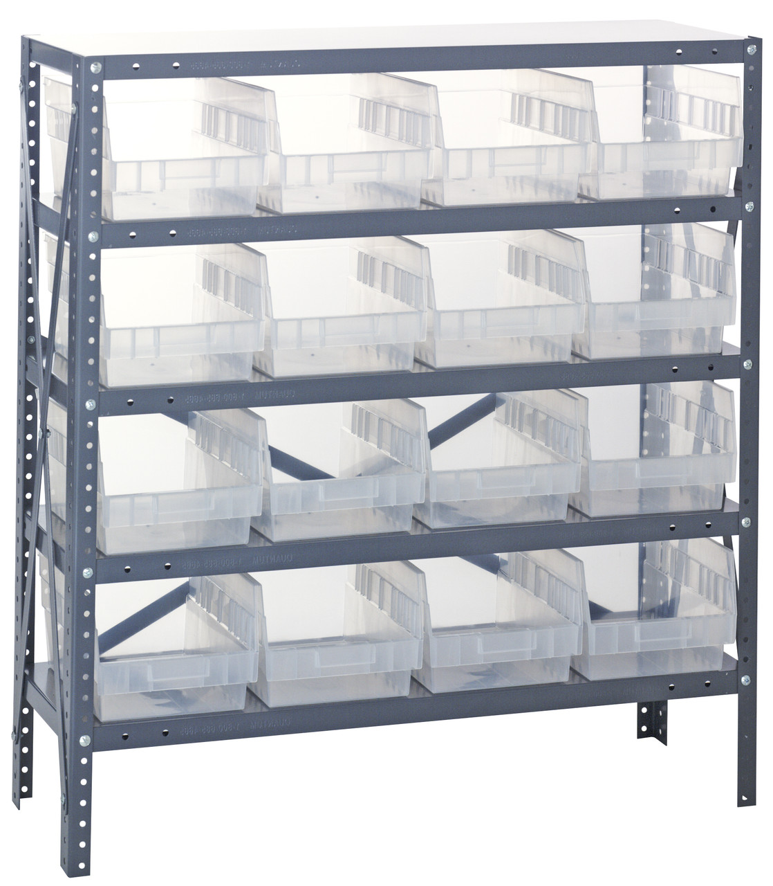 Shelving Unit, 18"D x 36"L x 39"H, heavy duty, Galvanized, Clear, Carbon Steel, 1839-208CL