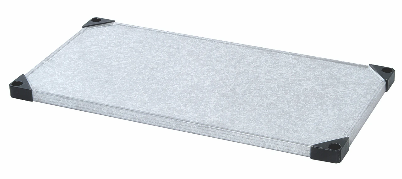 Shelf, solid, 48"W x 18"D, Galvanized, 0, Carbon Steel, 1848SG