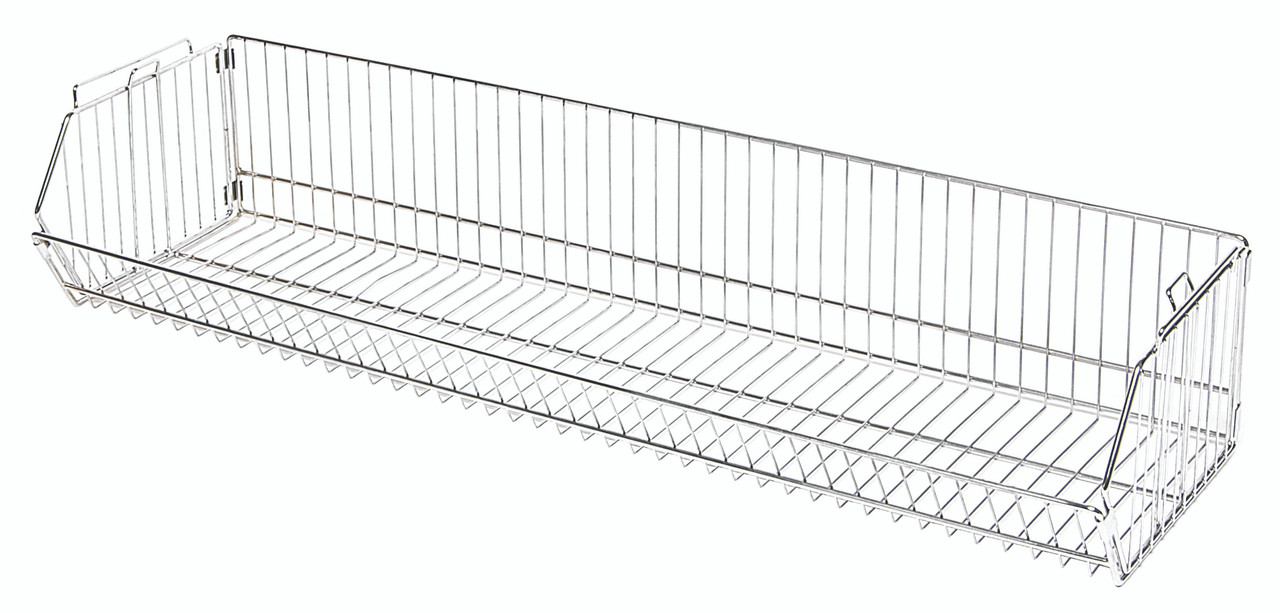 Modular Wire Stacking Basket, 36"W x 20"D x 12"H, 110 lb. capacity, Chrome, 0, Carbon Steel, 203612BC