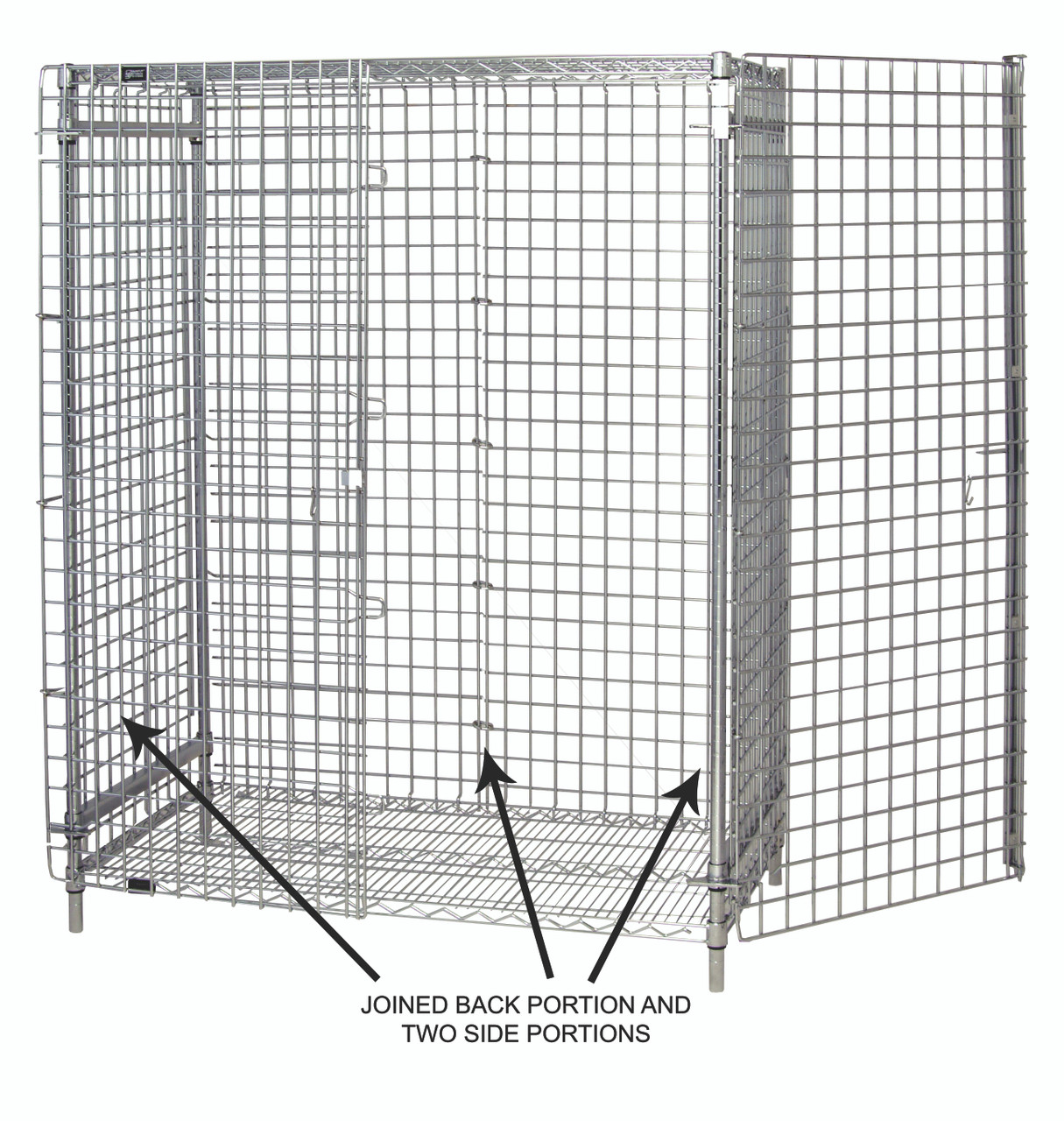 Enclosure Panels, 21"W x 60"L x 60"H, includes: (2) side panels and (1) back panel, Chrome, 0, Carbon Steel, 216060EPC