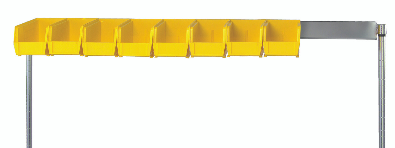 Bin Holder, 60"W, chrome finish, Chrome, 0, Carbon Steel, 60BH