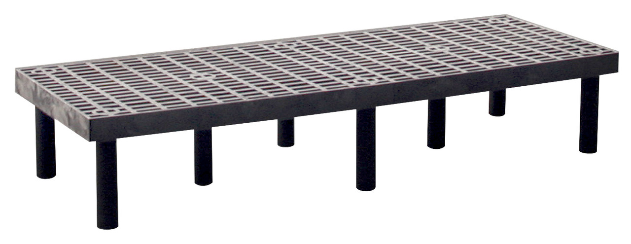 Polymer Dunnage Rack, vented, 1000 lb. load capacity, Black, 0, Polythylene, 662412DPP