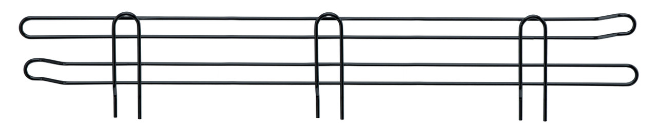 Back Ledge, 42"W x 4"H, black epoxy antimicrobial finish, Epoxy Coated, Black, 0, Carbon Steel, BL42BK