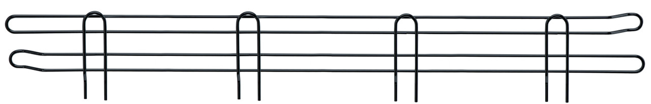 Back/Side Ledge, 54"W x 4"H, black epoxy antimicrobial finish, Epoxy Coated, Black, 0, Carbon Steel, BL54BK