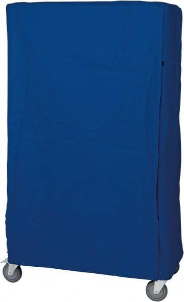 Wire Cart Cover, 24"D x 36"W x 63"H, 400 denier blue nylon with velcro flap (non-returnable) Item does not qualify for Freight Program, Blue, 0, Nylon, CC243663BNV