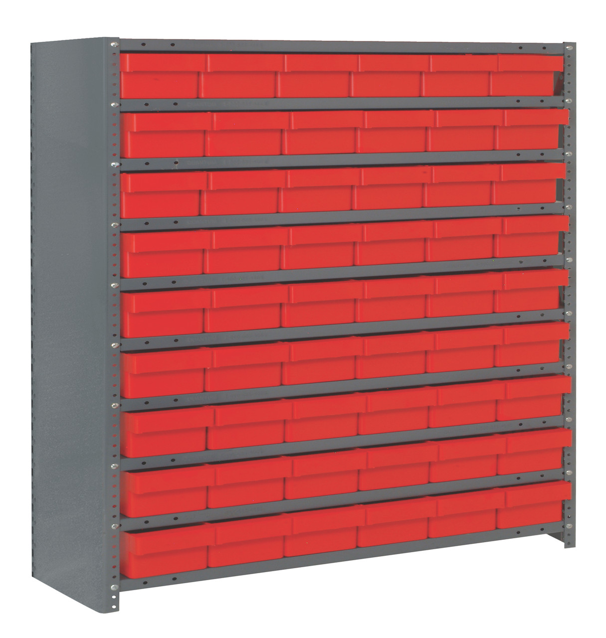 Shelving Unit, closed, 12"D x 36"L x 39"H, Galvannized, Red, Carbon Steel, CL1239-401601RD