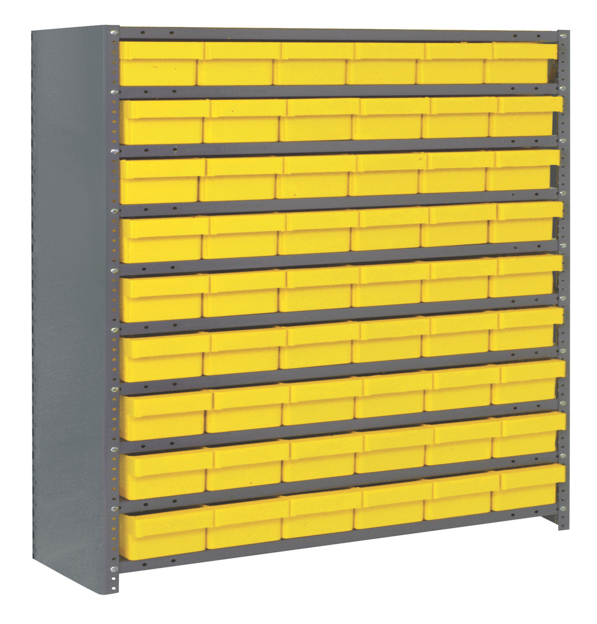 Shelving Unit, closed, 12"D x 36"L x 39"H, Galvannized, Yellow, Carbon Steel, CL1239-401601YL