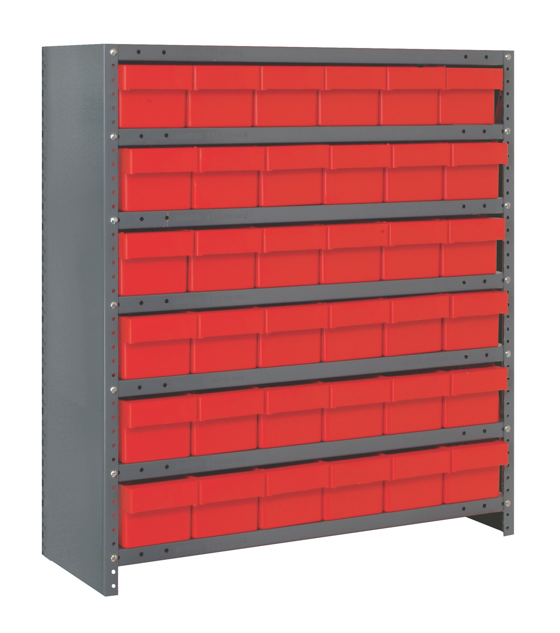 Shelving Unit, closed, 12"D x 36"L x 39"H, Galvannized, Red, Carbon Steel, CL1239-601701RD