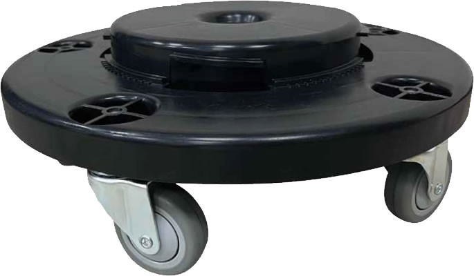Crusader Quiet Dolly, 1, 000 lb. load capacity, Black/Gray Metalic, 0, Polyethylene/Thermoplastic Rubber, CTC-DLY